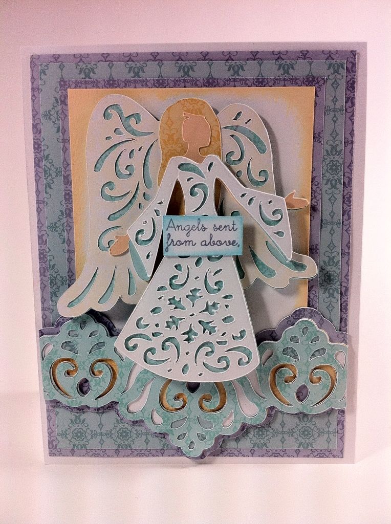 Courtney Lane Designs Angel card made using the A Quilted Christmas